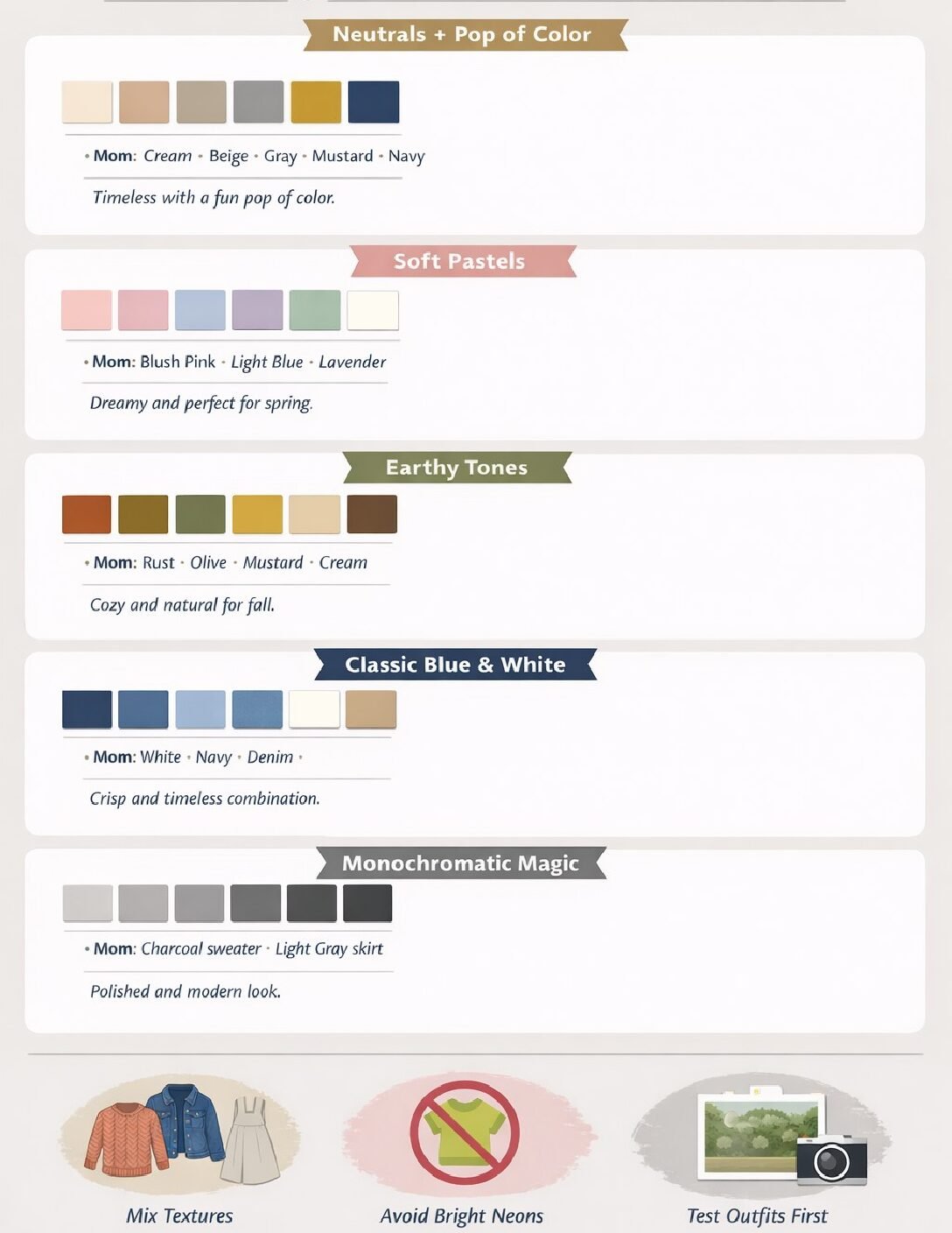 The Best Color Combos for a Family Photo Session